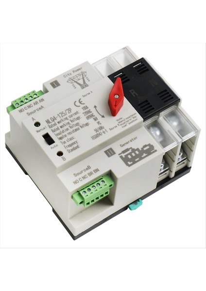 Otomatik Aktarım Anahtarı 2p 100A Dın Demiryolu Montajı Çift Güç Anahtarı Jeneratörler Için Elektrik Seçimi Anahtarı Nlq4-2p (Yurt Dışından) fiyatları