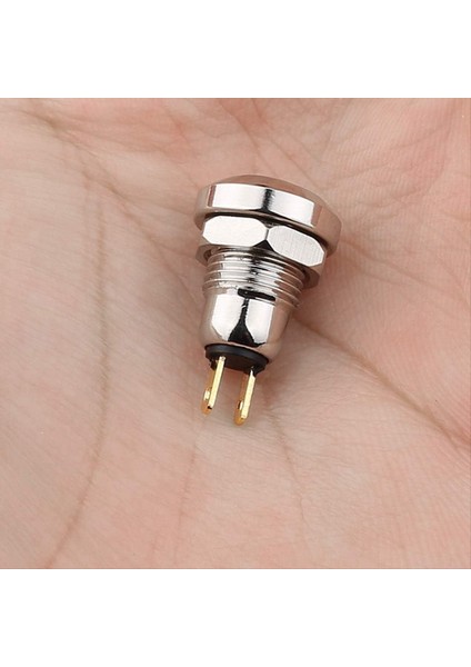 Anlık Push Düğmesi Anahtarı Su Geçirmez Gümüş Nokta 8mm Mini Yuvarlak DC36V/2A Power Başlat Kapısı Zilini Sıfırlama (Yurt Dışından) indirimleri