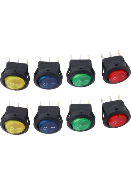 8 x 12V LED Işıklı Rocker On-Off Cwitle Spst Spst Anahtarı Dash Hafif Araba Teknesi (Yurt Dışından)