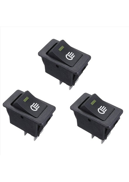 3x 12V Evrensel Sis Farları Rocker Switch LED Araba Lambası - Sarı LED (Yurt Dışından)