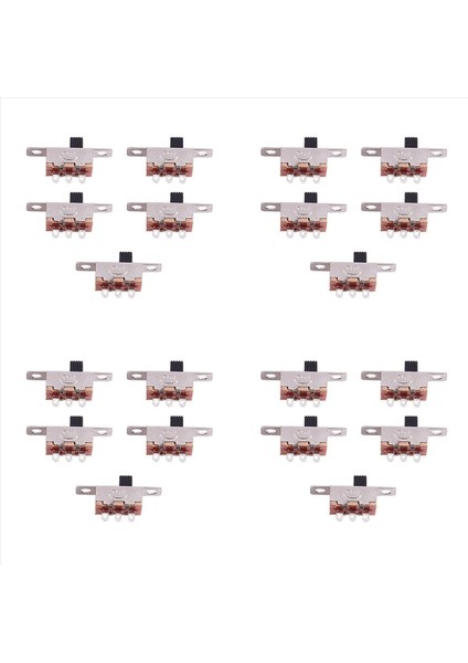 20 Pcs x Açma 2 Konum Spdt 1P2T Panel Mini Slayt Anahtarı Lehim Lug SS12F15G3 (Yurt Dışından)