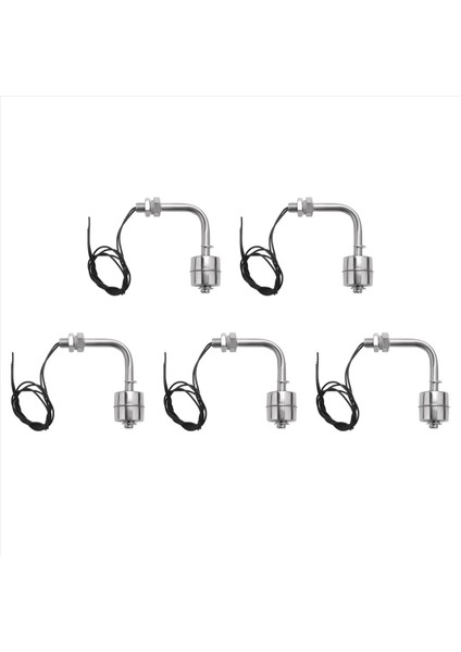 Akvaryum Için 5x Sıvı Su Seviyesi Paslanmaz Çelik Dik Açı Yüzer Anahtar (Yurt Dışından)