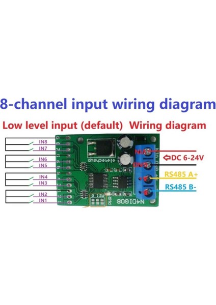 8ch Giriş/çıkış Dijital Anahtar Ttl Lvttl Cmos RS485 Io Kontrol Modülü Modbus Rtu Plc Rölesi Için Kart (Terminal Ile) (Yurt Dışından) indirimleri
