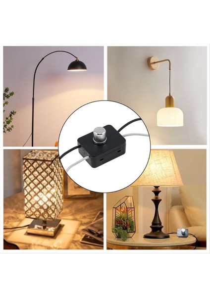 Dahili Dimmer Anahtar Combo Kit 120V Döner Kanalı Dimmer Anahtarı Masa Lambaları / Zemin Işıkları Için Değiştirme (Yurt Dışından) modelleri