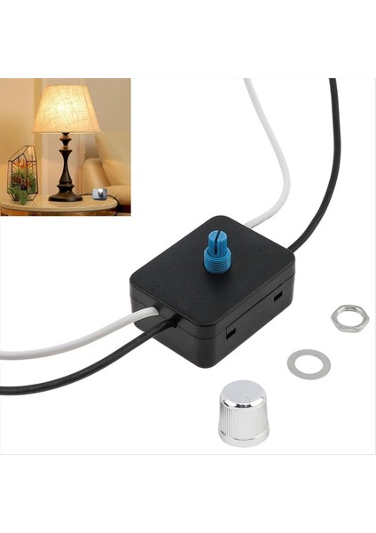 Dahili Dimmer Anahtar Combo Kit 120V Döner Kanalı Dimmer Anahtarı Masa Lambaları / Zemin Işıkları Için Değiştirme (Yurt Dışından) fırsatları
