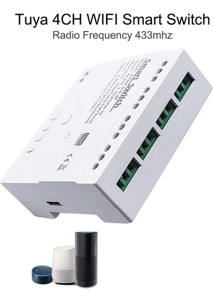 Tuya Akıllı Anahtar Wifi Dıy Zamanlayıcı+Uzaktan Ac/dc 7-32V 4ch Rf Alexa Google Home Için Smartlife Ev Otomasyon Modülü (Yurt Dışından)