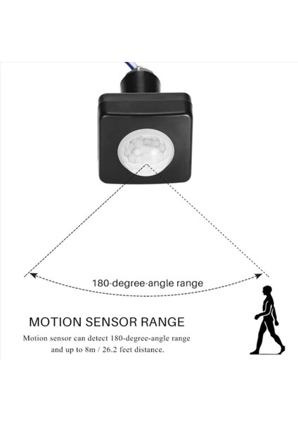 4x 220V Mini Insan Vücudu Kızılötesi Sensör Kızılötesi Vücut Sensör Anahtarı LED Taşkın Işık Pır Hareket Sensörü Ayarlanabilir Siyah (Yurt Dışından) fırsatları