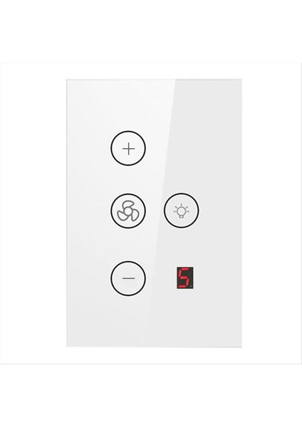 Tuya Wifi Beş Hızlı Fan Işık Anahtarı Tiristör Hız Ayarı Dokunmatik Panel Anahtarı Uzaktan Kumanda (Yurt Dışından)