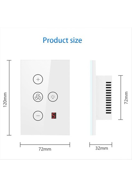 Tuya Wifi Beş Hızlı Fan Işık Anahtarı Tiristör Hız Ayarı Dokunmatik Panel Anahtarı Uzaktan Kumanda (Yurt Dışından) fiyatları