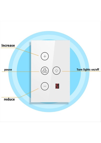 Tuya Wifi Beş Hızlı Fan Işık Anahtarı Tiristör Hız Ayarı Dokunmatik Panel Anahtarı Uzaktan Kumanda (Yurt Dışından) fırsatları