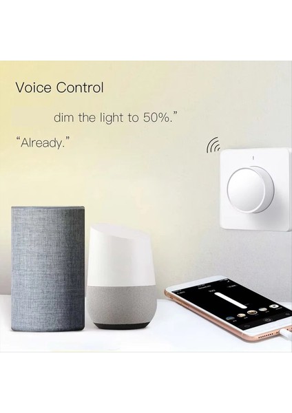 Tuya Smart Wifi Dimmer Işık Anahtarı Dönme Paneli Duvar Akıl Anahtarı 220-240V Alexa Google Home App Wifi ile Çalışıyor (Yurt Dışından) indirimleri
