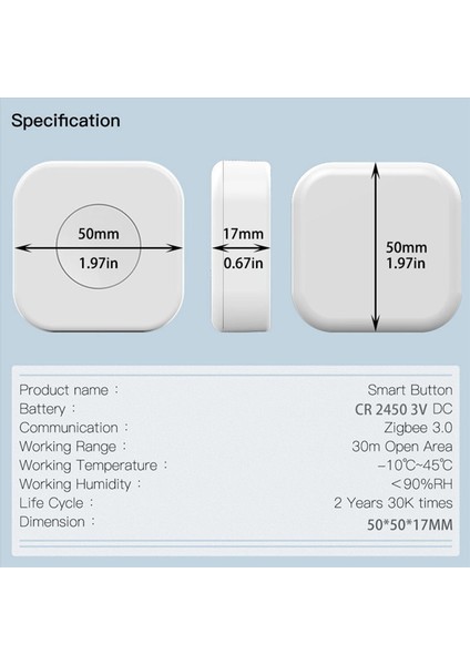 3x Tuya Zigbee Kablosuz Mini Anahtar Bir Anahtar Push Düğmesi Kontrol Sahnesi Akıllı Uzaktan Denetleyici Ev Otomasyonu (Yurt Dışından) modelleri