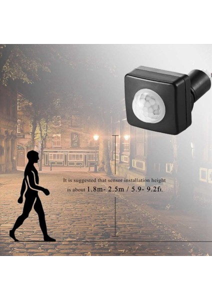 2x 220V Mini Insan Vücudu Kızılötesi Sensör Kızılötesi Vücut Sensör Anahtarı LED Taşkın Işık Pır Hareket Sensörü Ayarlanabilir Siyah (Yurt Dışından) fırsatları
