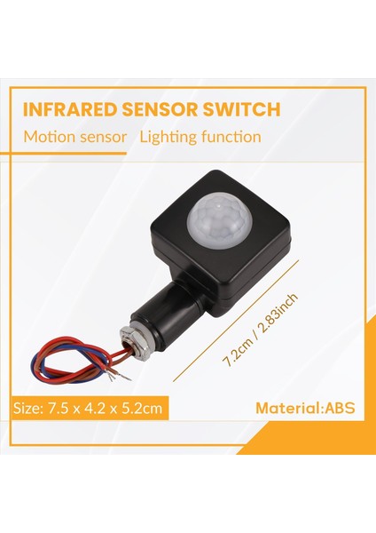 220V Mini Insan Vücudu Kızılötesi Sensör Kızılötesi Vücut Sensörü Anahtarı LED Taşkın Işık Pır Hareket Sensörü Ayarlanabilir Siyah (Yurt Dışından) fırsatları
