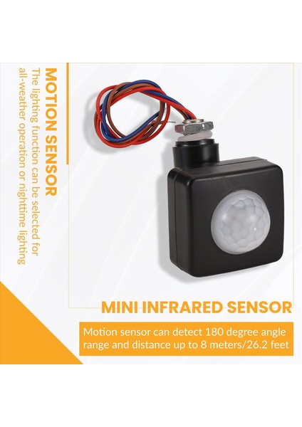 220V Mini Insan Vücudu Kızılötesi Sensör Kızılötesi Vücut Sensörü Anahtarı LED Taşkın Işık Pır Hareket Sensörü Ayarlanabilir Siyah (Yurt Dışından) indirimleri