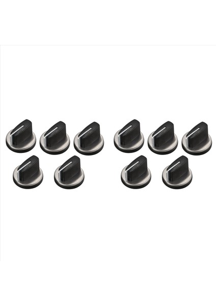 Siyah Plastik ve Metal Gömülü Gaz Sobası Düğme Ateşleme Anahtarı 10 (Yurt Dışından)