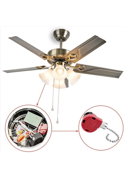 6pc Tavan Fan Anahtarı 3 Hızlı 4 Tel Zıng Ear ZE-268S6 Fan Çekme Zinciri Anahtarı Yedek Hız Kontrol Anahtarı Bakır (Yurt Dışından) modelleri