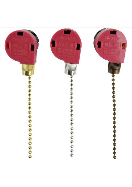 6pc Tavan Fan Anahtarı 3 Hızlı 4 Tel Zıng Ear ZE-268S6 Fan Çekme Zinciri Anahtarı Yedek Hız Kontrol Anahtarı Bakır (Yurt Dışından) fırsatları