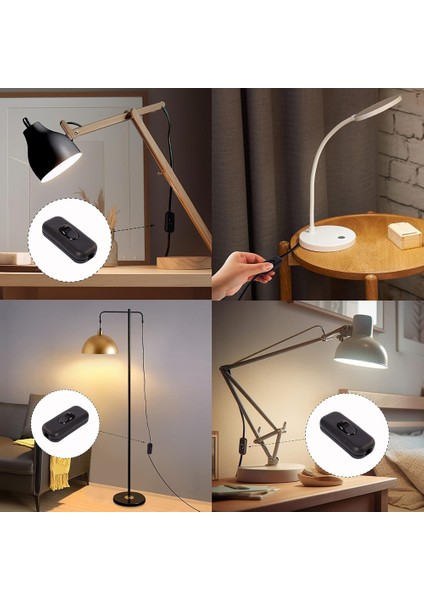 Satır Içi Kordon Anahtarı Açık/kapalı Lamba Kontrol Cihaz Anahtarı 250V 6A Cihaz Veya Yatak Odası Masa Lamba Masası 5 Paket Için Uygun (Yurt Dışından) fırsatları