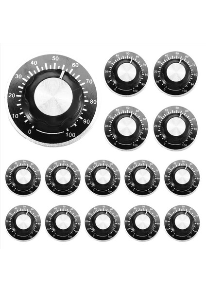 15 Set A03 Potansiyometre Kontrol Düğmesi ve 0-100 Ölçekli Plakalar Bakalit Düğmesi Ölçek Plakaları Dijital Potansiyometre Seti (Yurt Dışından) modelleri