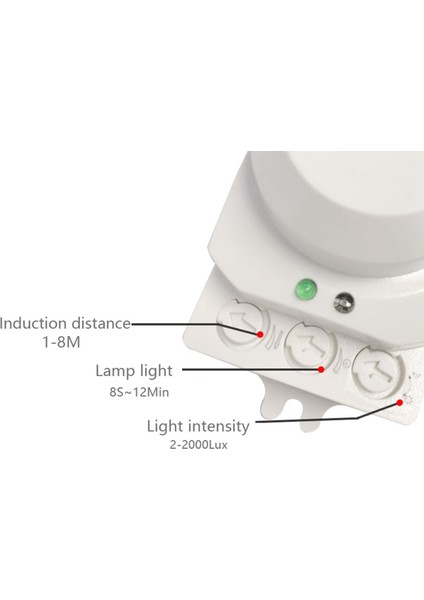 2x 5 8ghz Hf Sistemi LED Mikrodalga 360 Derece Hareket Sensörü Işık Anahtarı Gövde Hareket Dedektörü (Yurt Dışından) modelleri