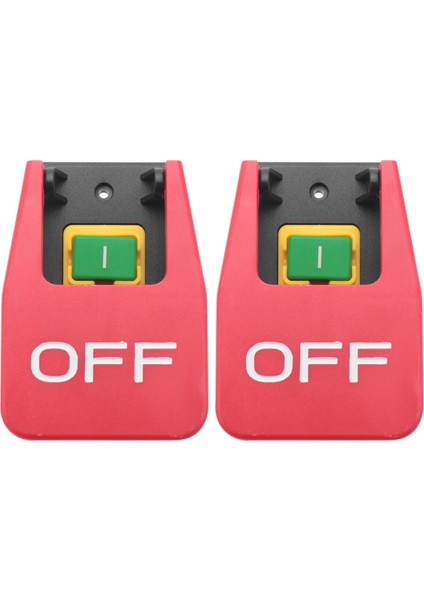 2x Kırmızı Kapak Acil Duruş Itme Düğmesi Anahtarı 16A Güç Açma/alt Voltaj Koruması Elektromanyetik Başlatma Anahtarı (Yurt Dışından)