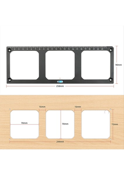 86 Tip Anahtar Soket Alt Kutu Yuvalı Scribing Şablon Aracı Açma Deliği Dekorasyon Aracı Ticklayer Aracı B (Yurt Dışından) modelleri