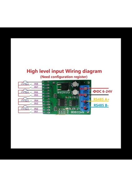 2x 8ch Giriş/çıkış Dijital Anahtar Ttl Lvttl Cmos RS485 Io Kontrol Modülü Modbus Rtu Plc Rölesi (Terminal Ile) (Yurt Dışından) fırsatları