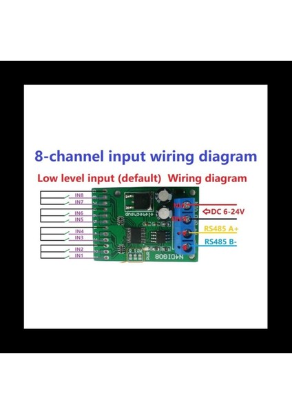 2x 8ch Giriş/çıkış Dijital Anahtar Ttl Lvttl Cmos RS485 Io Kontrol Modülü Modbus Rtu Plc Rölesi (Terminal Ile) (Yurt Dışından) indirimleri
