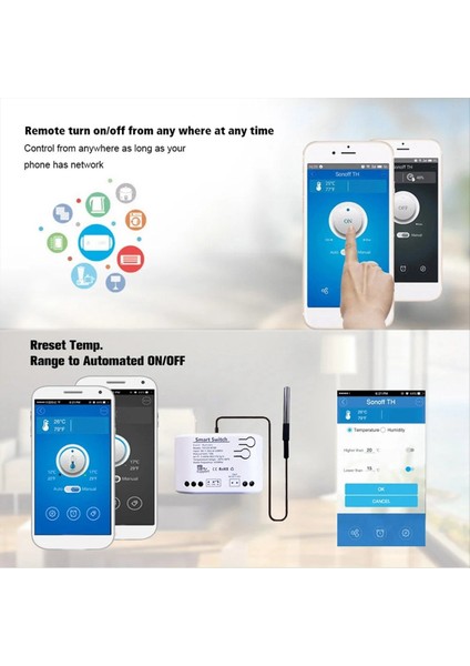 Wifi Akıllı Ewelink Sıcaklık Anahtarı 7-32V Pasif Kuru Kontak Rölesi Gerçek Zamanlı Monitör Akıllı Modül (A) (Yurt Dışından) modelleri