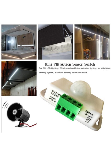 2x Pır Kızılötesi Hareket Sensörü Dedektörü Dc 12V-24V Şerit Işık Hareket Sensörü Anahtarı Dolap Dolabı Merdiven Mutfak (Yurt Dışından) fırsatları