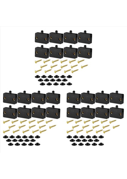 24 Adet Kabine Lamba Anahtarı Otomatik Kapı Anahtarı 12V 24V 110V (Siyah) Için Geçerli Gardırop Için Temas Anahtarı (Yurt Dışından)