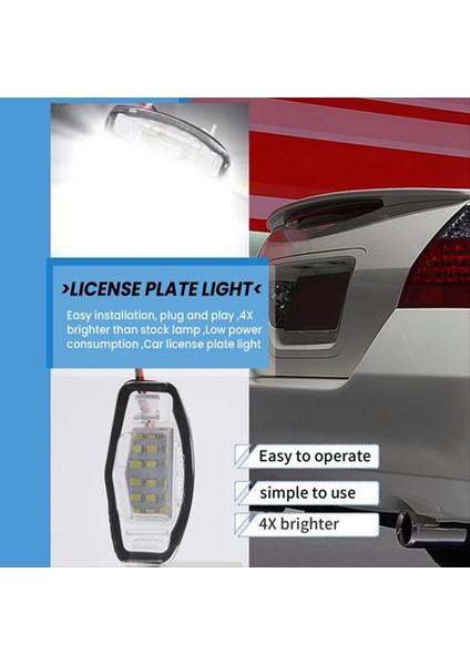 4pcs Araba LED Plaka Işık Plaka Hafif Lamba Honda Civic Honda Accord Siyah (Yurt Dışından) indirimleri