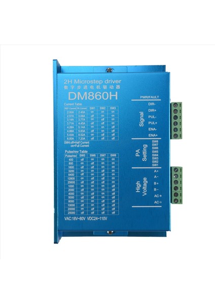 DM860H Dsp Dijital 57/86 Fan 2-Fazlı Nema ile Step Motor Sürücüsü23 34 DMA860H 7 2A 18-80VAC Cnc Sürücü Yazdırması Için (Yurt Dışından)