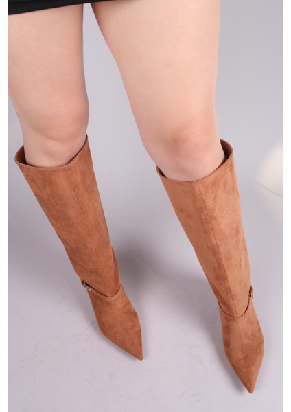 Vayzata Kemerli Süet Çekme Çizme Taba fırsatları