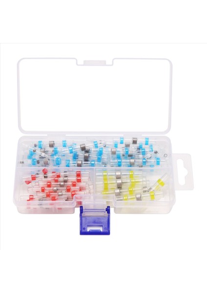 100PCS Lehim Conta Isı Büzülme Popo Konektörleri Terminaller Elektrik Bakır Kasalı (35RED 30 Blue 25WITE 10YELLOW) (Yurt Dışından)