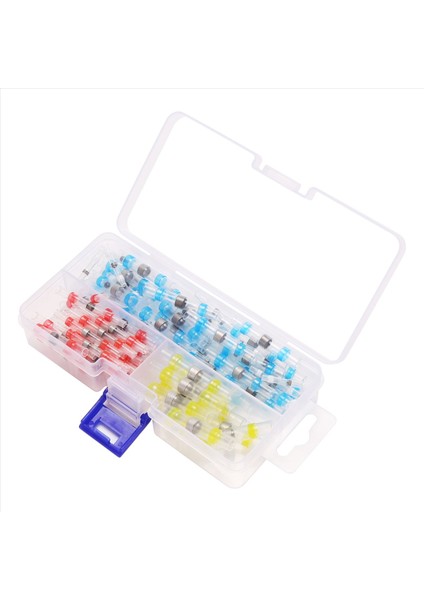 100PCS Lehim Conta Isı Büzülme Popo Konektörleri Terminaller Elektrik Bakır Kasalı (35RED 30 Blue 25WITE 10YELLOW) (Yurt Dışından) fiyatları