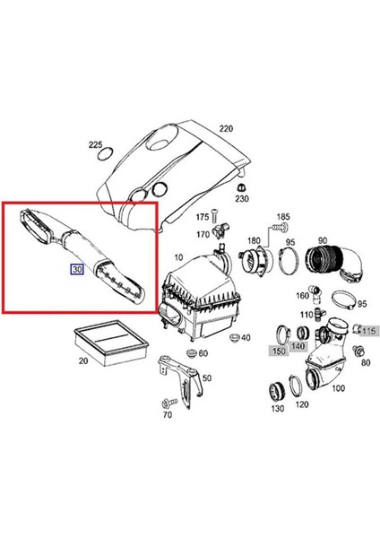 Mercedes-Benz Için 2x Hava Emme Hortumu A6510900000 A Sınıfı 220 Cla Grade 220 B SINIFI160 (Yurt Dışından) fırsatları