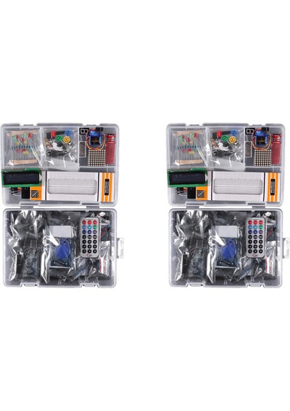 Arduino Için 2x Süper Başlangıç Kiti Uno R3 Yükseltilmiş Sürüm Öğrenme Suite Perakende Kutusu (Yurt Dışından)