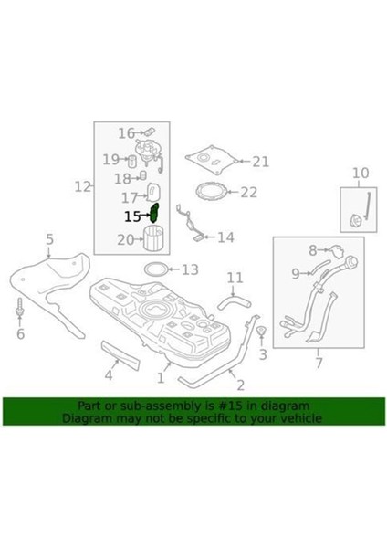 Hyundai Elantra Accent Için Ekranlı 31119-C9000 Yakıt Pompası Tüp Montajı 2016-2020 31119C9000 31119 C9000 (Yurt Dışından) modelleri