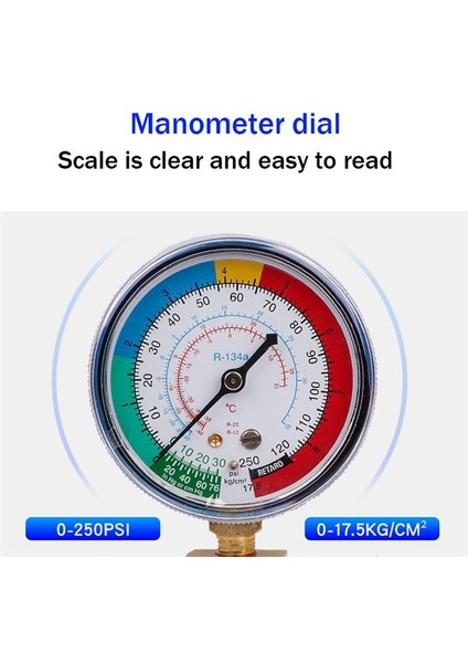 Araç Soğutucu Şarj Borusu Ölçüm Göstergesi Araç Klima Araçları Freon R134 Klima Şarj Hortumu (Yurt Dışından) modelleri