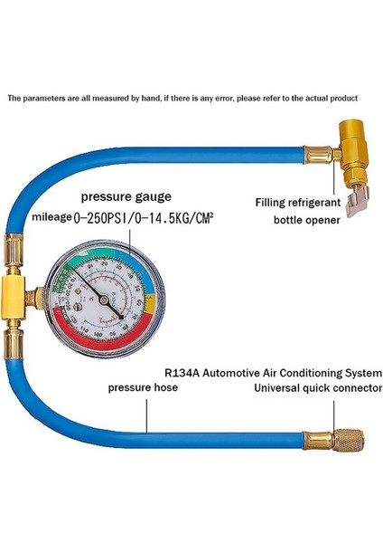 Araç Soğutucu Şarj Borusu Ölçüm Göstergesi Araç Klima Araçları Freon R134 Klima Şarj Hortumu (Yurt Dışından) indirimleri