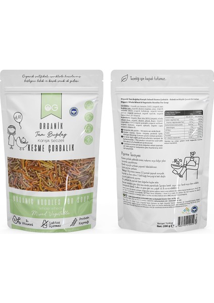 Organik Karışık Sebzeli Tam Buğday Kesme Çorbalık 200 Gr +8 Ay fiyatları