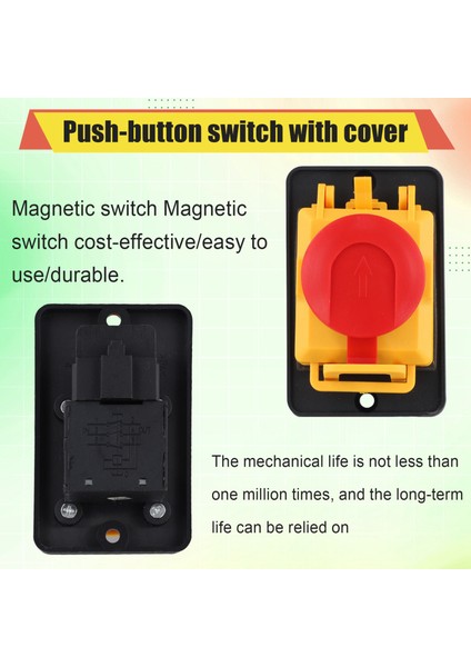 Elektromanyetik Anahtar Manyetik Düğme Anahtarı KJD12 16A 250V Güç Aleti Aşağı Gerilim Aşırı Yük Koruma Anahtarı (Yurt Dışından) fırsatları
