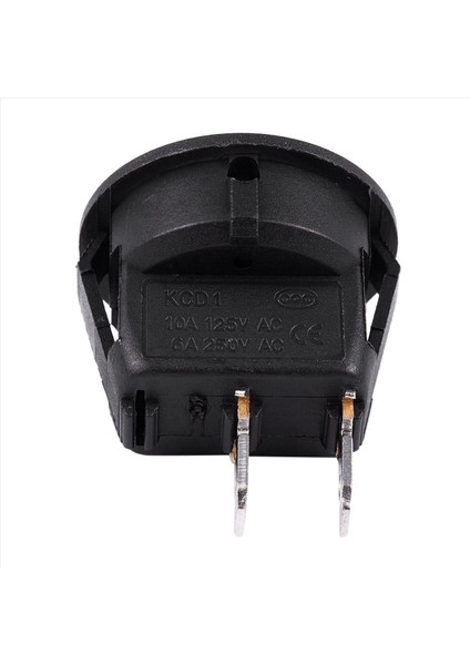 50PCS Spst Siyah Düğmesi Açma/kapalı Yuvarlak Rocker Anahtarı Ac 6A/250V 10A/125V (Yurt Dışından) fırsatları