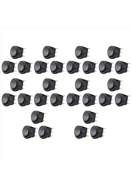 30PC 12V 20A Rocker Geçiş LED Switch Mavi Işık Spst Açma Kontrolü (Yurt Dışından)