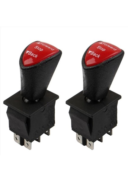 2x Ileri Durak Dpdt 6pin Mandallama Slayt Rocker Anahtarı KCD4-604-6P Araba Anahtarı (Yurt Dışından)