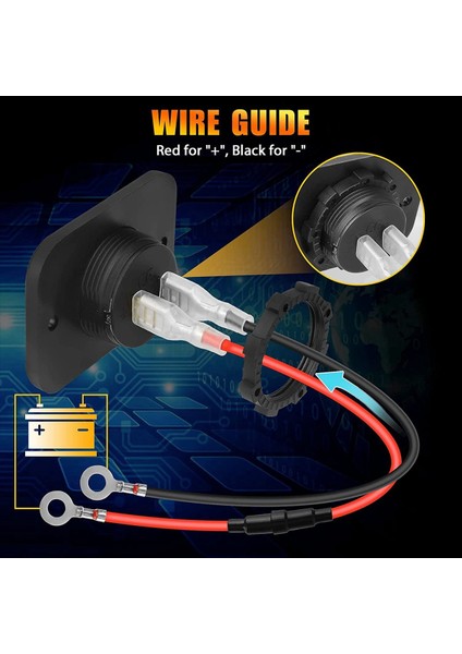 2x 12V Voltaj Göstergesi Kontak Anahtarı Dijital Ekran DC12V 24V Su Geçirmez Voltmetre Panel Tekne Deniz Kamyonu Atv Için (Yurt Dışından) fırsatları