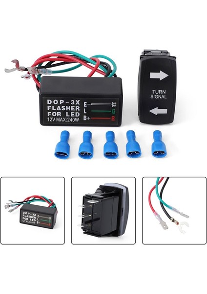 12V Evrensel 3 Telli Flash Controller W/turn Sinyal Anahtarı LED Işık Flaşör Yanıdacı Rölesi Tekne Kamyonları Için Araç Atv Utv (Yurt Dışından) fiyatları