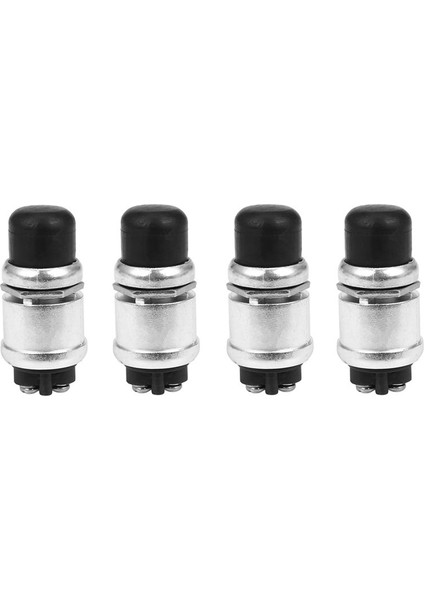 4x Ağır Derimli Su Geçirmez Araba Tekne Korna Motor Başlangıç Ani Anahtar Itme Düğmesi (Yurt Dışından)